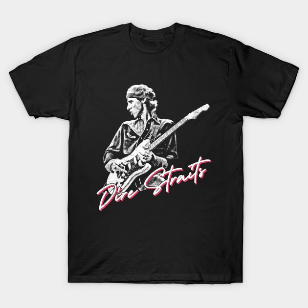 Dire Straits // Retro Faded Style Fan Design T-Shirt by DankFutura